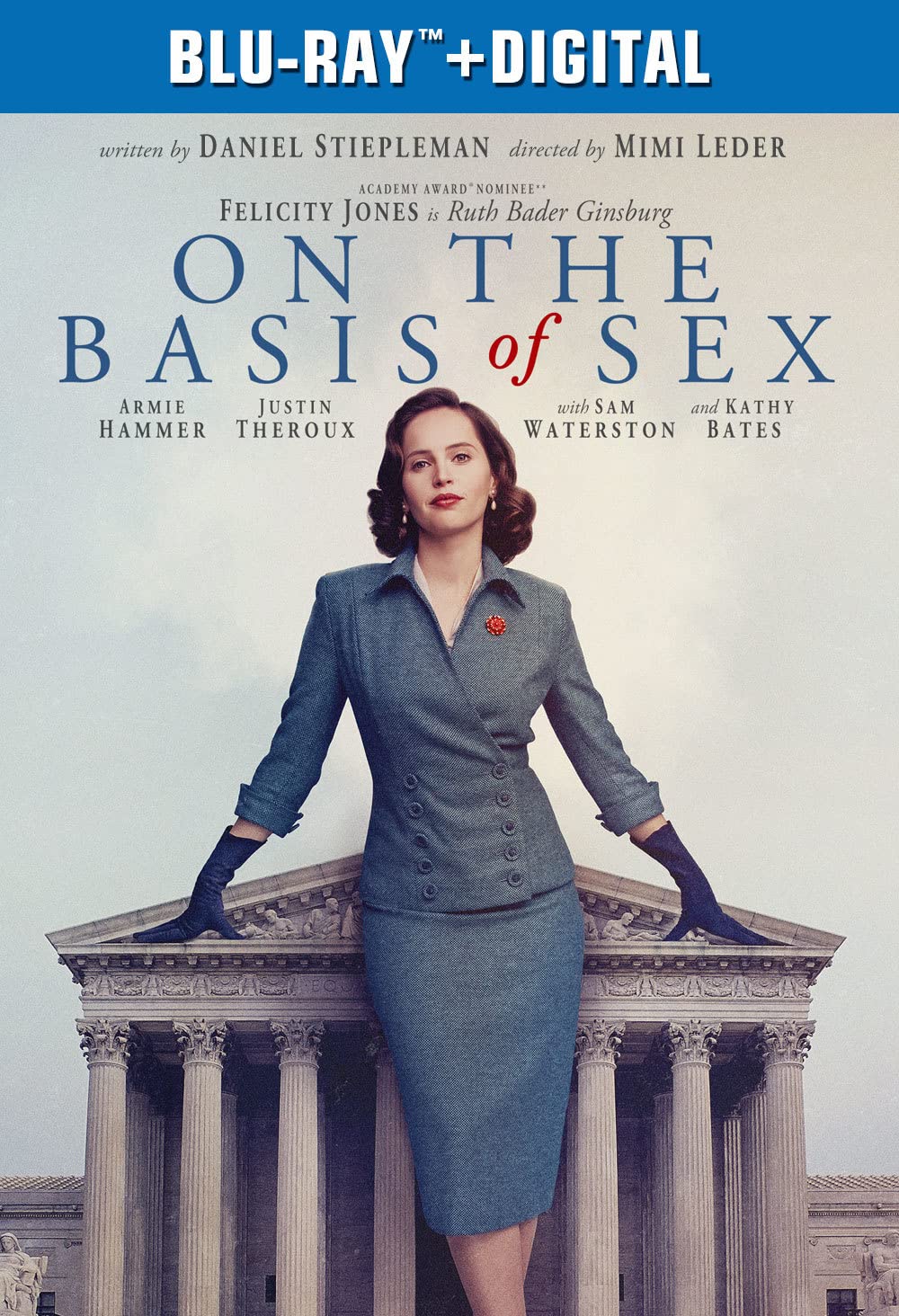 On the Basis of Sex Blu-ray - Ruth Bader Ginsburg Biographical Drama Movie - Perfect for Women's History Month & Feminist Film Collections