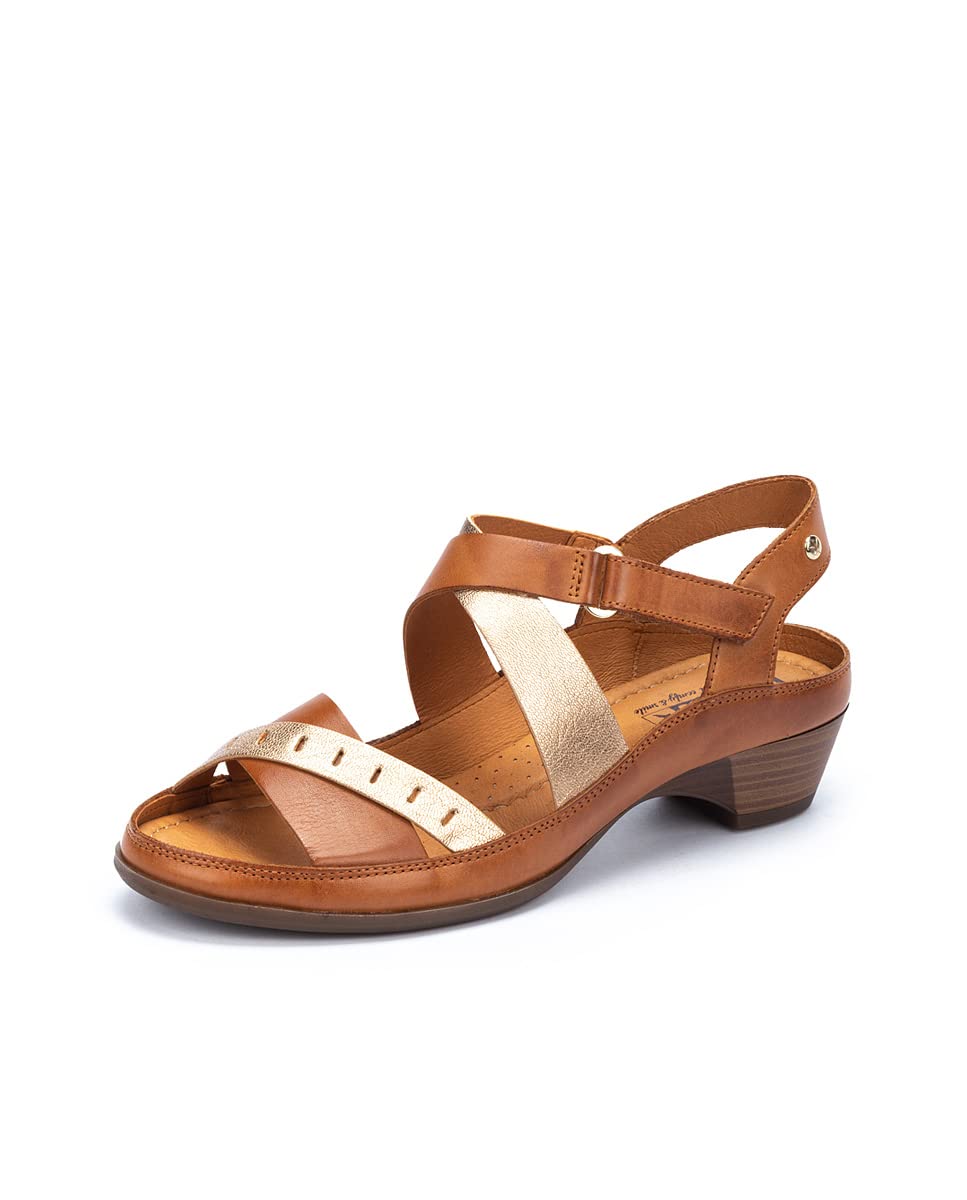 PIKOLINOS Women's Leather Heeled Sandals - Comfortable Dressy Slip-On W6C for Summer Weddings & Office Wear