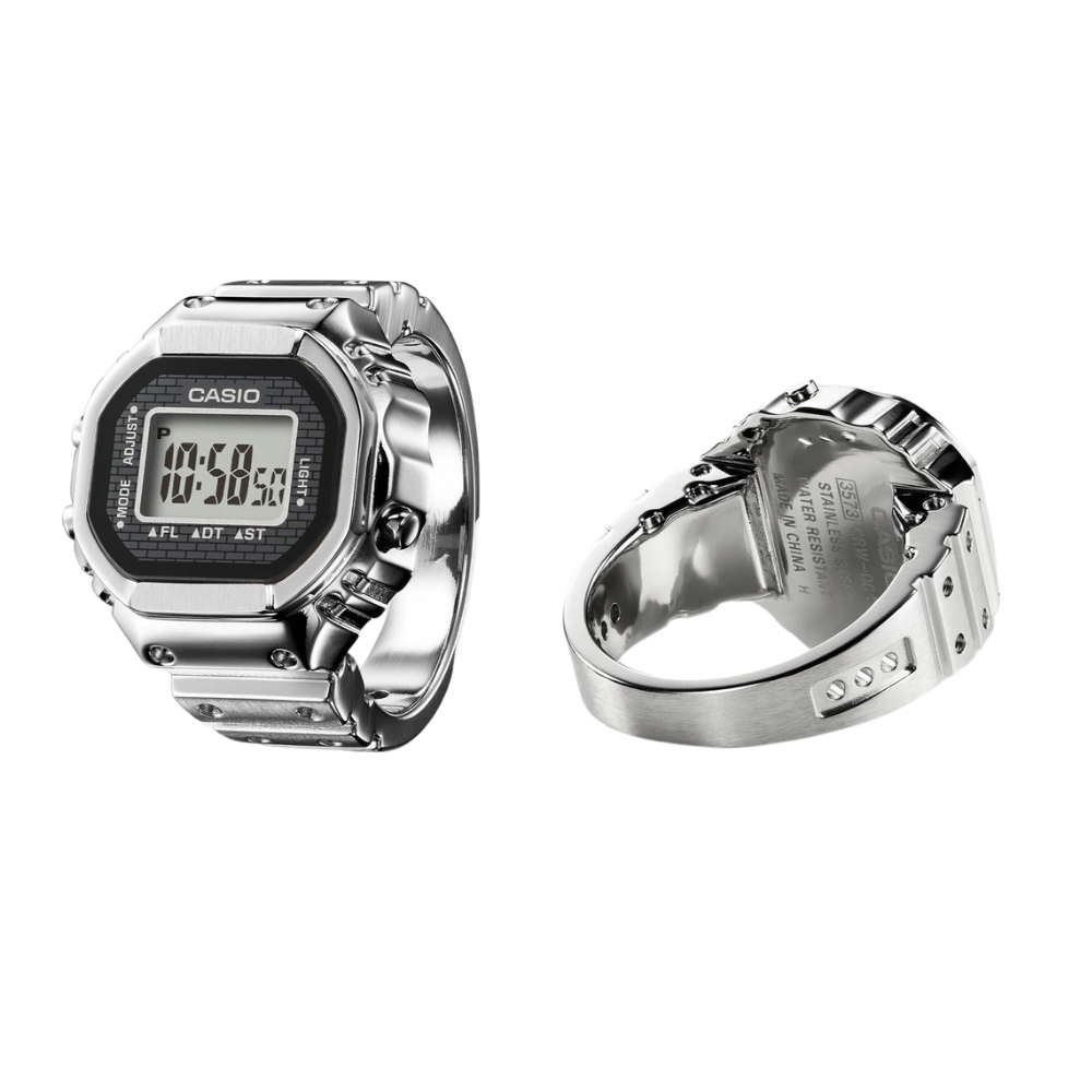 CASIO Ring Watch CRW001 - Digital LED Ring Watch for Women & Men - Stylish & Functional Finger Wearable Smartwatch - Perfect for Fitness Tracking, Fashion Accessory & Gift Giving