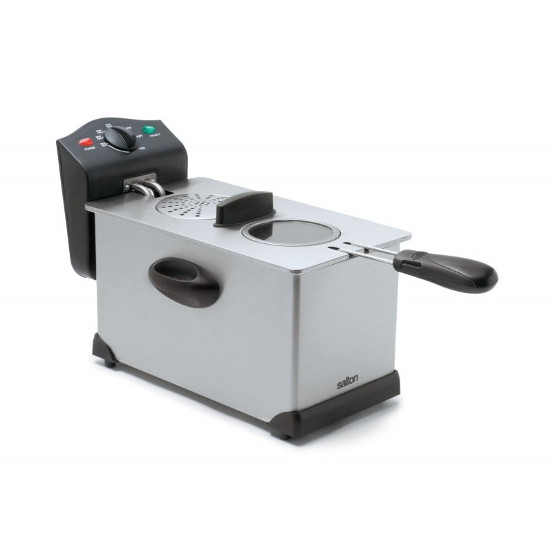 SALTON DF1233 3L Stainless Steel Deep Fryer for Home Kitchen - Perfect for Frying Chicken, Fish, French Fries & More
