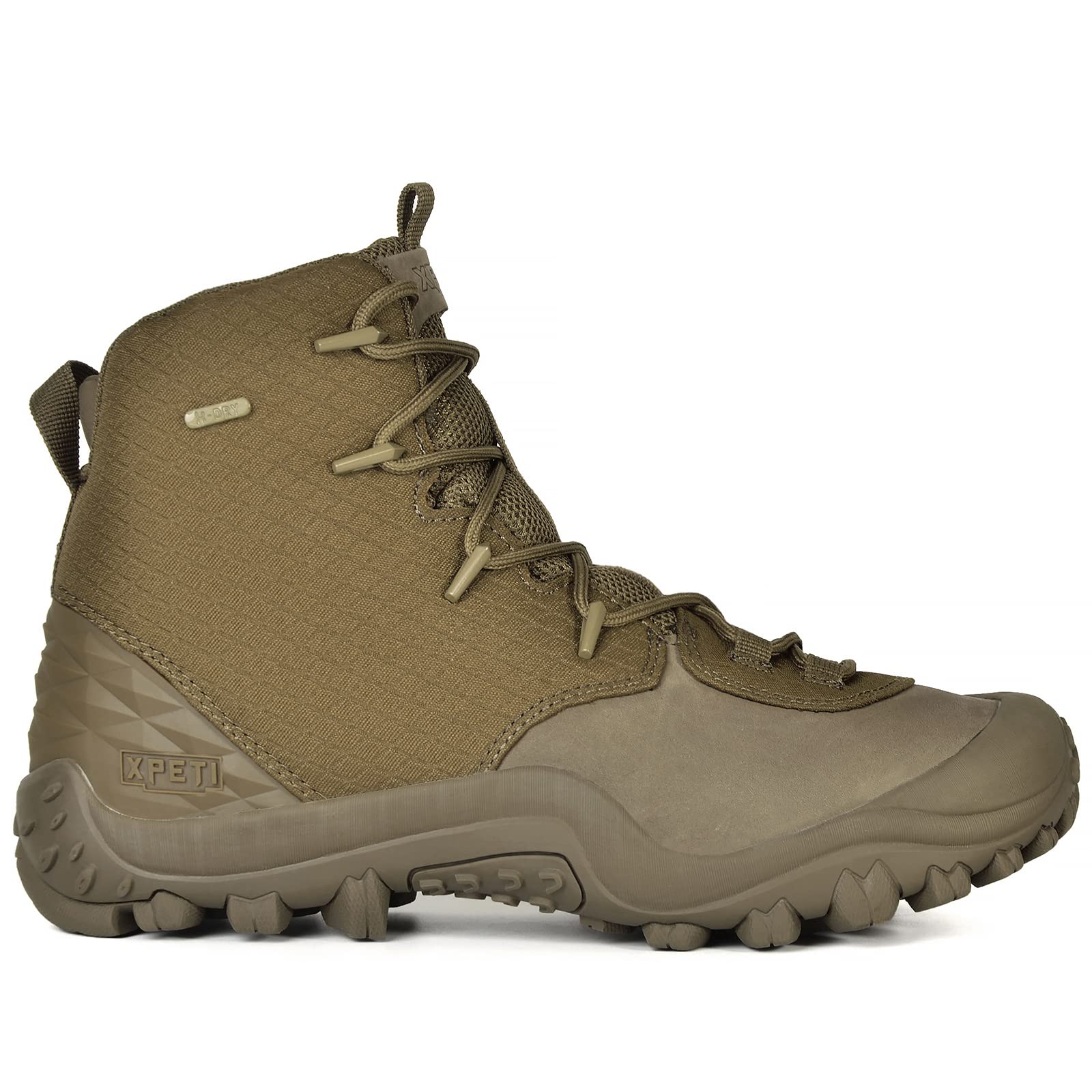 XPETI Men's BRAVO Tactical Military Boots - Waterproof Leather Combat Boots for Hiking, Hunting & Outdoor Adventures | Durable Army Style Footwear for Rough Terrain