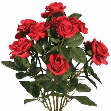 Lifelike Artificial Red Rose Bouquet - 12 Stems Fake Flowers for Home Decor, Wedding Centerpieces, Party & Event Decorations
