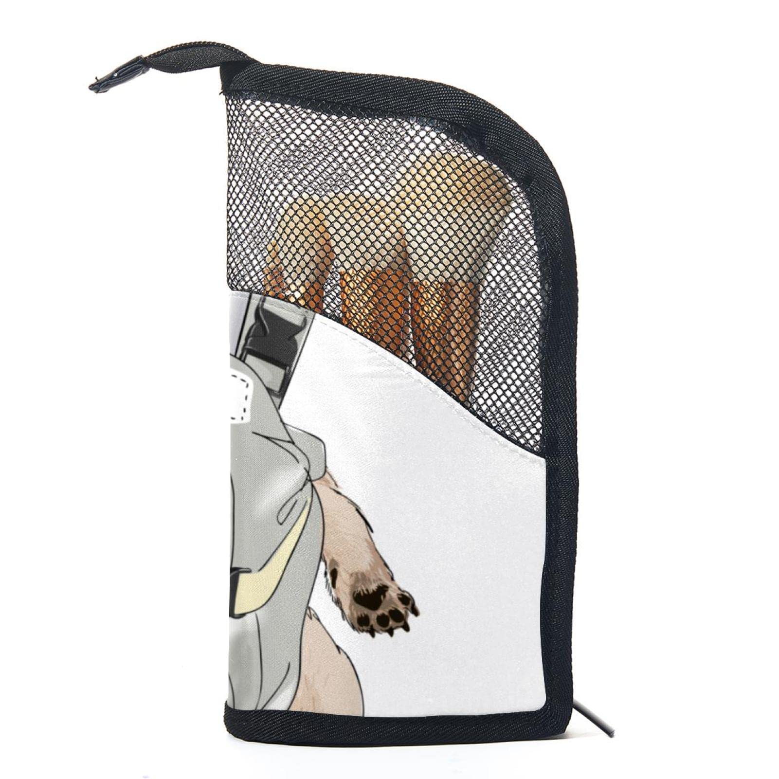 Portable Makeup Brush Organizer Bag with 12 Brushes - Cute Pug Dog Quote Backpack Style - Travel Cosmetic Brush Holder Case for Makeup Artists & Beauty Lovers (Perfect for Travel, Home Storage & Salon Use)