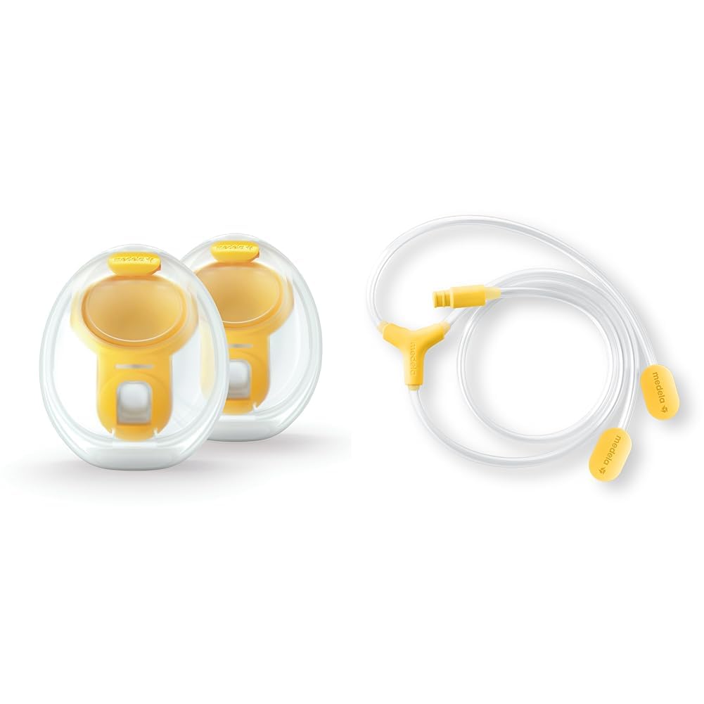 Medela Hands-Free Breast Pump Collection Cups - Compatible with Freestyle Flex & Replacement Tubing - Perfect for On-the-Go Moms, Work & Travel Use