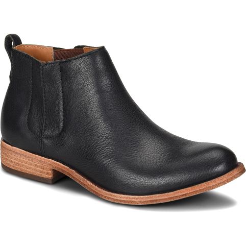 KORK EASE VELMA Black Leather Ankle Boots for Women - Comfortable & Stylish - Perfect for Work, Party & Night Out (Final Sale)