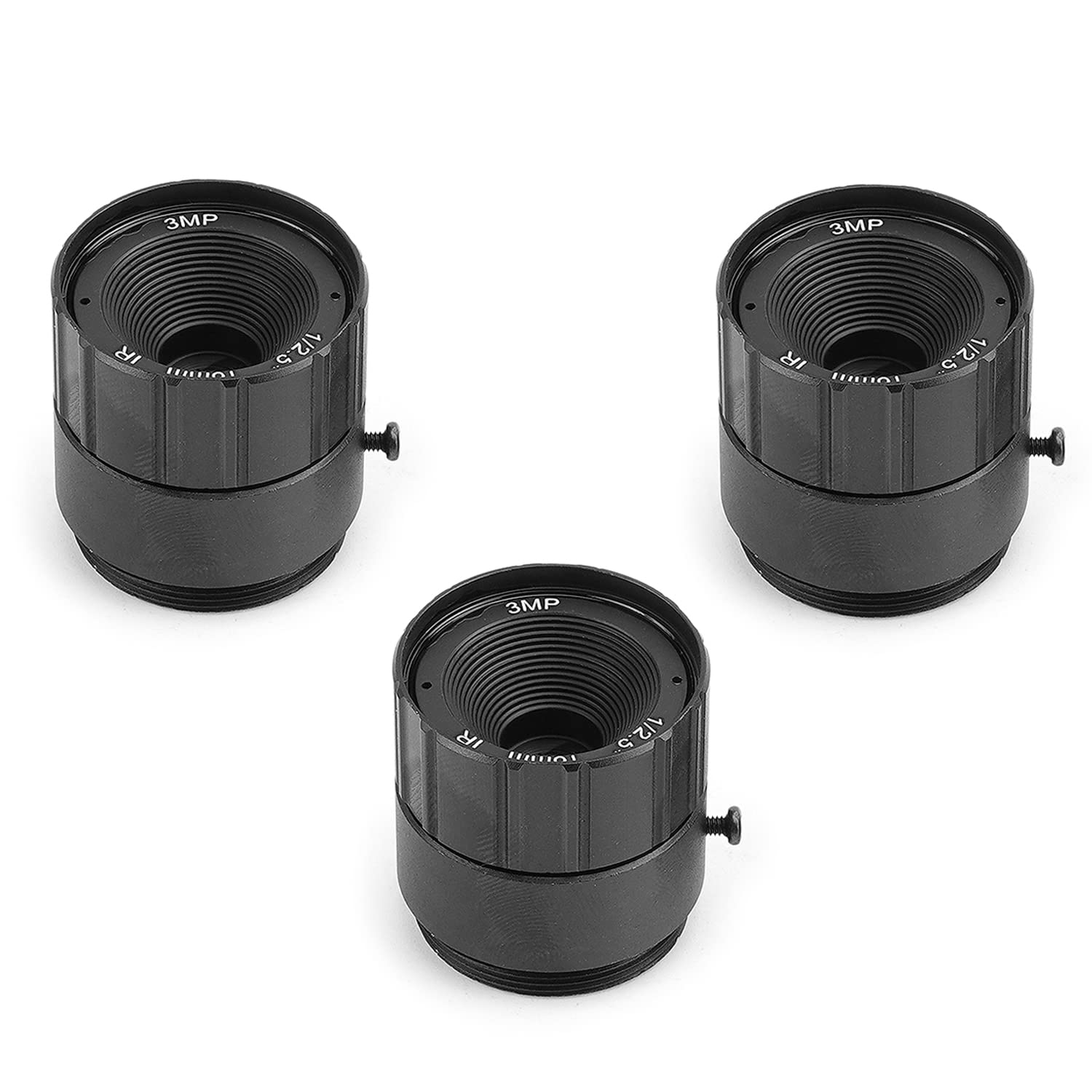 Othmro 3Pcs 16mm CCTV Camera Lens 3MP F1.4 Security WiFi Lens, 1/2.5 Inch Wide Angle CS Mount for IP Camera - Perfect for Home Surveillance, Business Security & Panoramic Monitoring