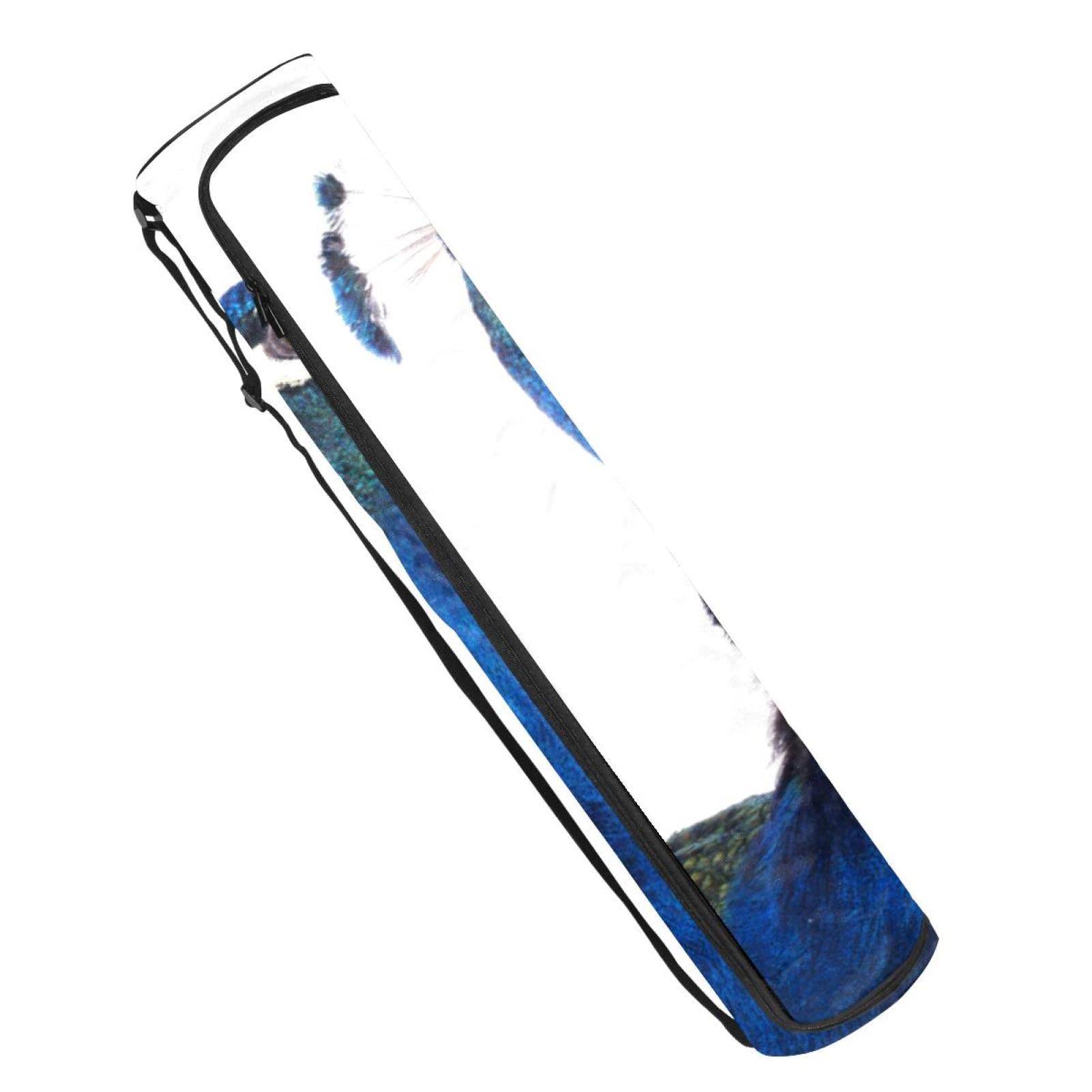 Peacock Yoga Mat Bag with Strap - Gym & Beach Carrier