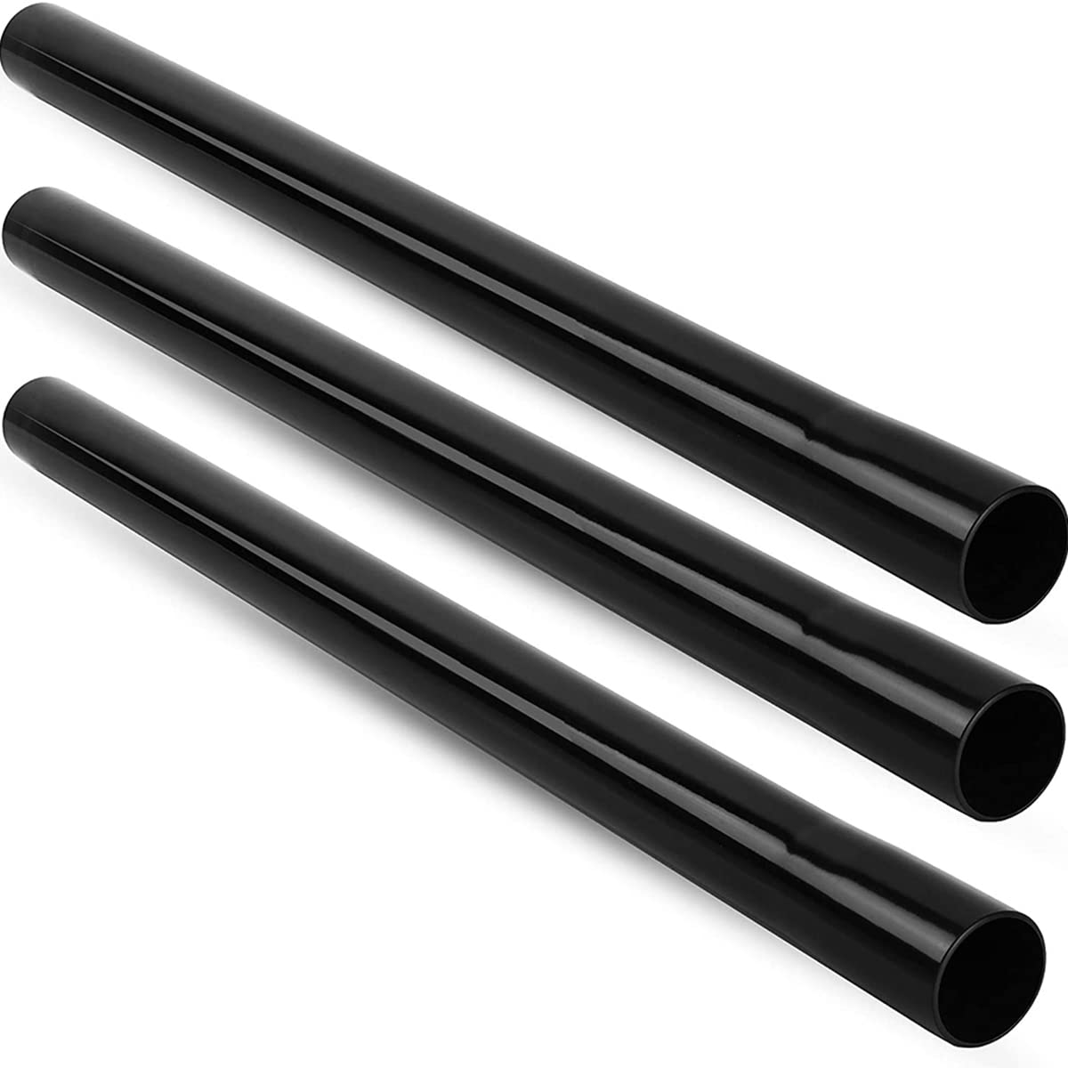 SESU YHJIC 3Pcs 1.25 Inch Vacuum Extension Wands & Attachments - Compatible with Shop Vac, Wet/Dry Vacuums - Durable Black Vacuum Pipe for Cleaning Cars, Floors & Tight Spaces