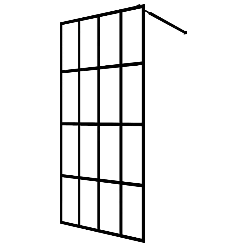 vidaXL Walk-in Shower Screen Enclosure Panel - Clear Tempered Glass Bathtub Cabin Screen Cubicle with Hardware - Bathroom Door Attachment for Home | Perfect for Modern Bathrooms & Spa-like Showers