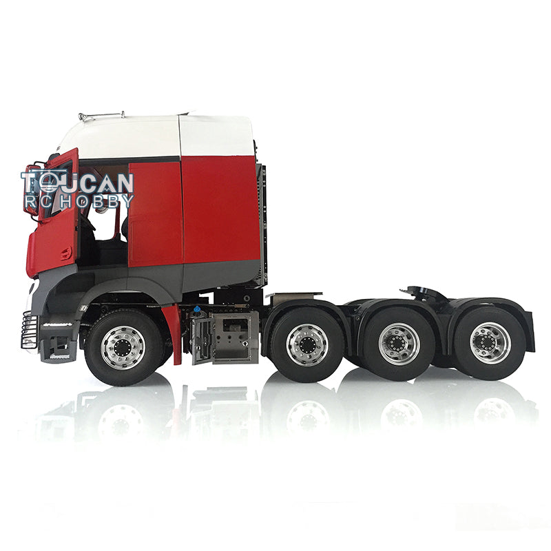 LESU 1/14 Scale 8x8 Unassembled Painted Tractor Truck RC Model - Metal Chassis with Lights, Sound System, Battery, Radio Control & Charger - Perfect for RC Hobbyists, Collectors and Off-Road Enthusiasts