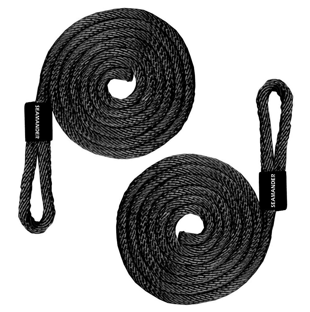 Seamander Ribbed Boat Fender - Heavy Duty Vinyl Marine Bumper for Docking Protection, Inflatable Dock Shield (Set of 2) - Perfect for Yachts, Sailboats, and Dock Safety