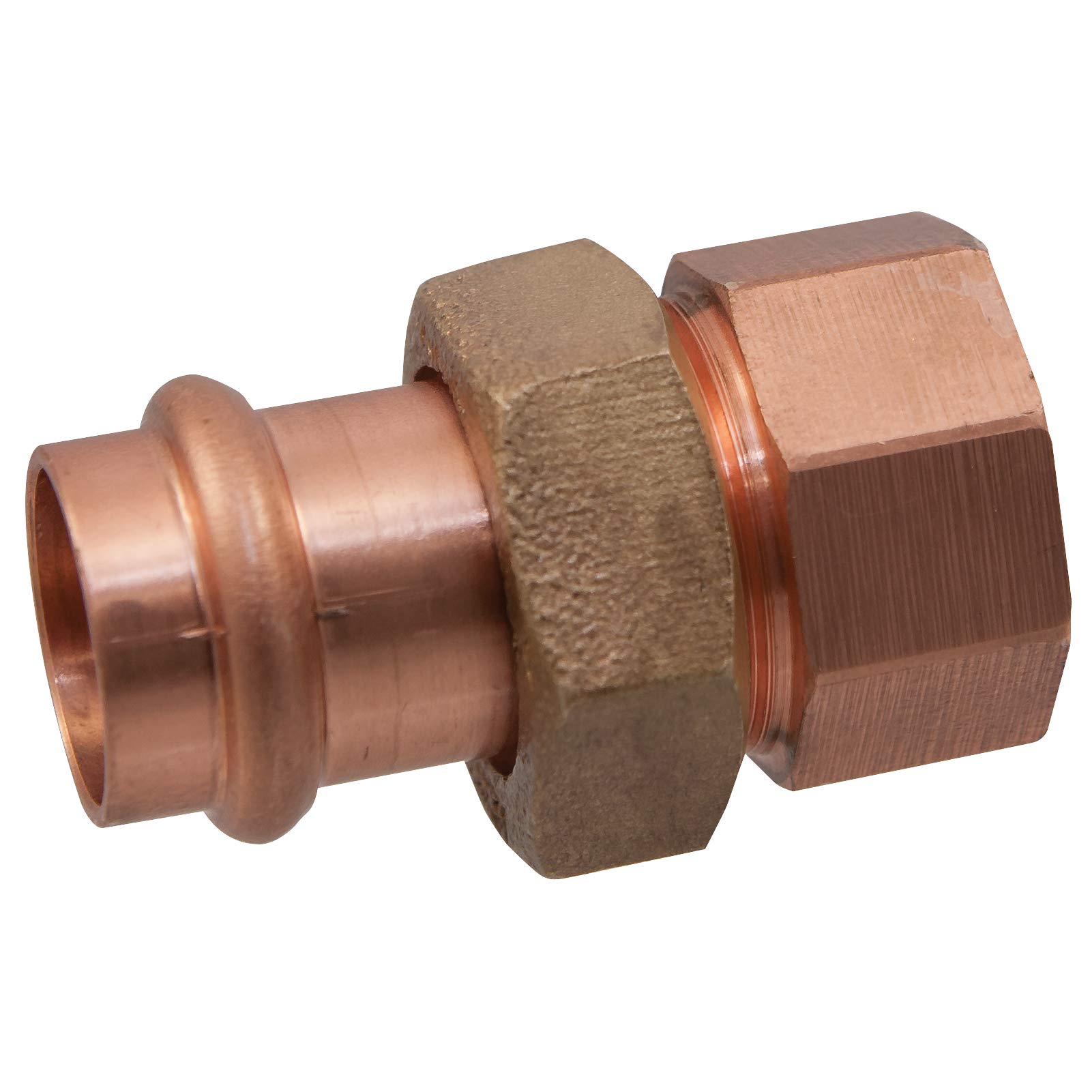 NIBCO PC633-3 1-1/2 Inch Press X F Union LD - Brass Press Fitting for PEX, Copper & CPVC Pipes - Perfect for Plumbing, HVAC & Water Supply Systems