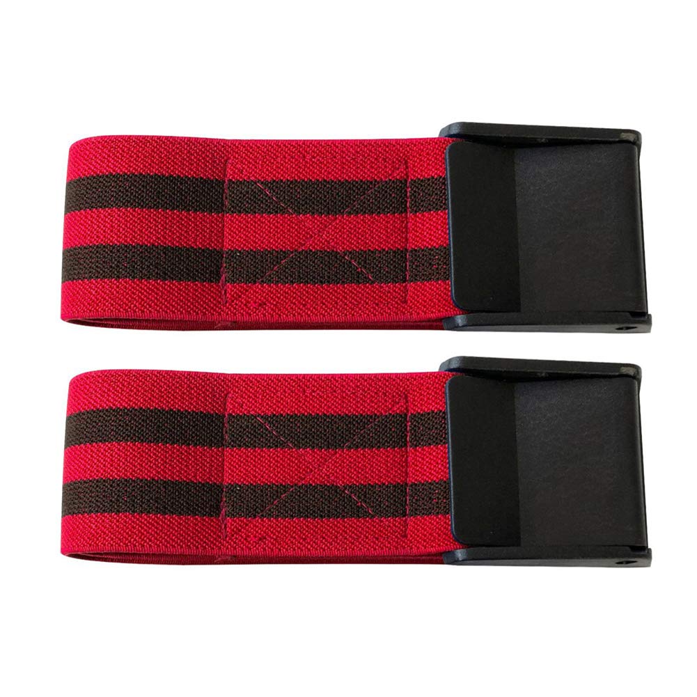 Occlusion Training Bands - Arm Straps for Blood Flow Restriction, Weightlifting & Muscle Building - 1 Pair Red Resistance Bands for Fitness & Strength Training (Ideal for Gym, Home Workouts & Athletic Performance)