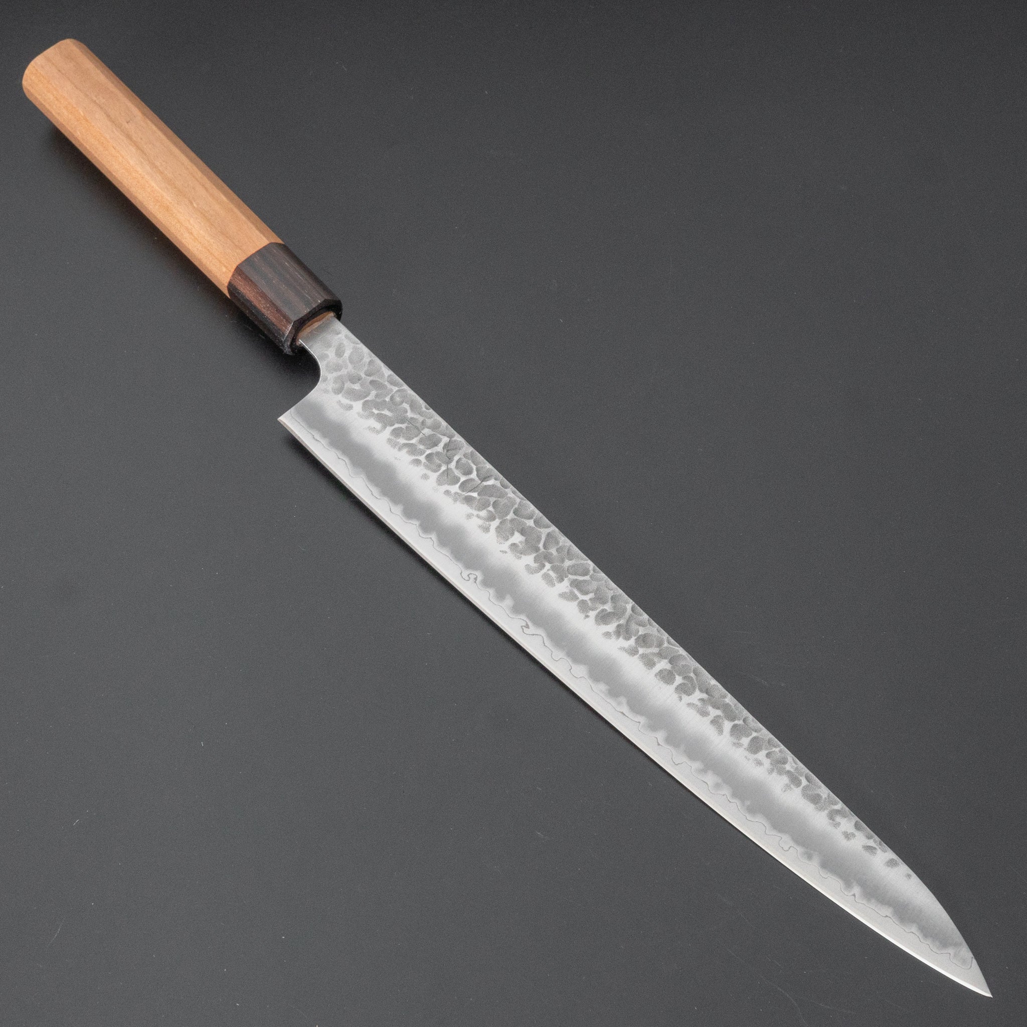 Hitohira Futana SB Migaki Tsuchime Sujihiki 270mm Japanese Chef Knife - Cherry Wood Handle - Premium Slicing Knife for Sushi, Meat & Roasts