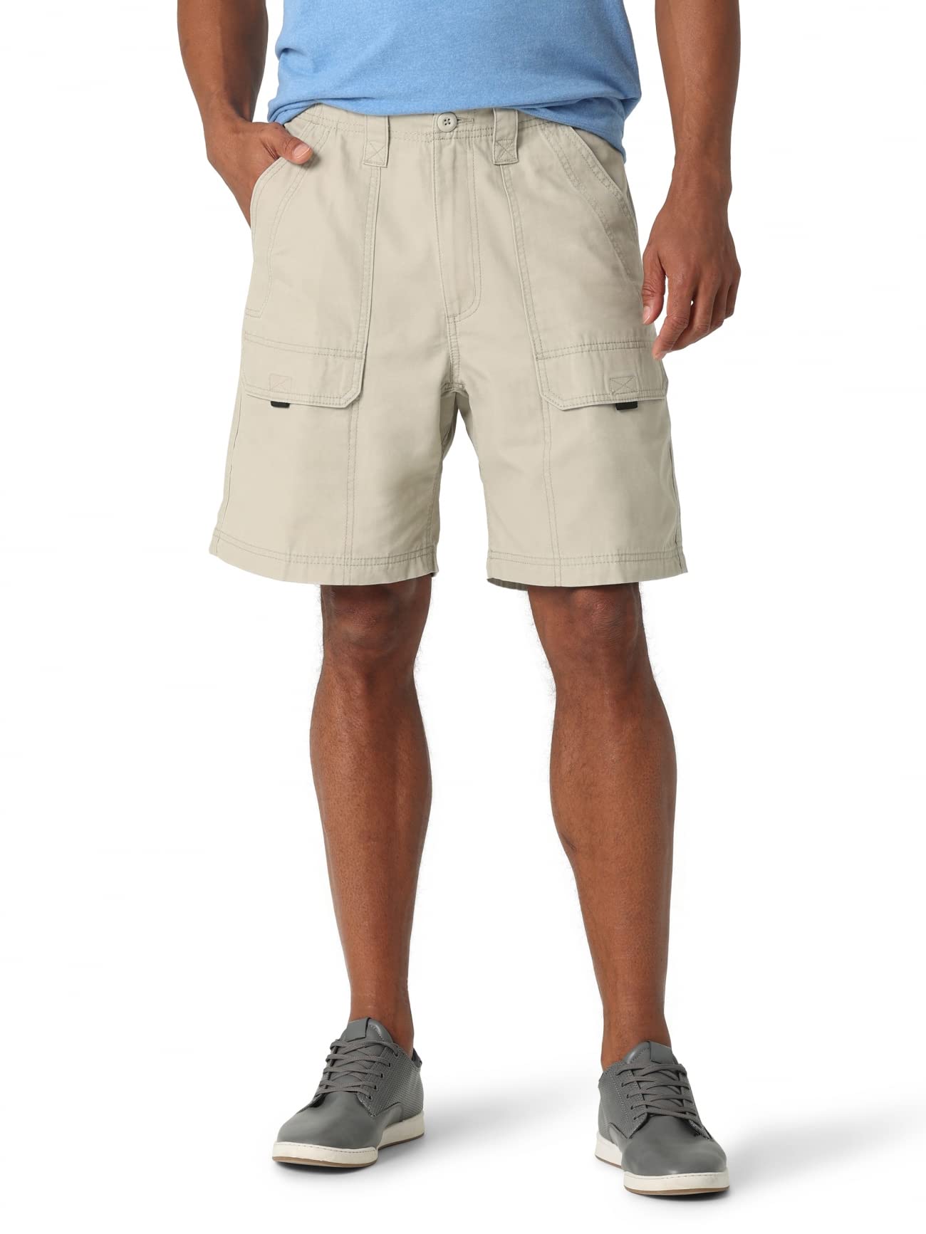 Wrangler Authentics Men's Canvas Utility Hiker Shorts - Durable Outdoor Work & Hiking Shorts for Men - Perfect for Camping, Hiking, and Everyday Wear