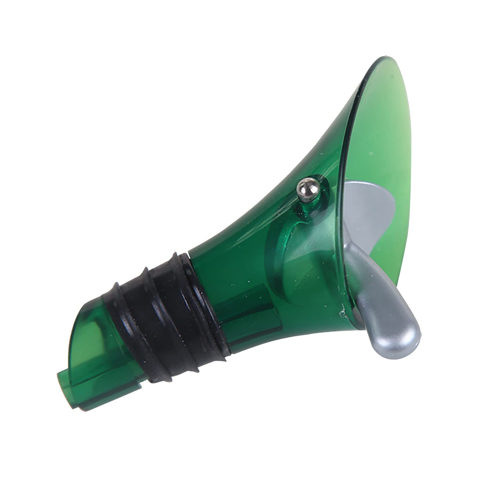 Premium Wine Pourer & Cork Set - Leak-Proof Silicone Wine Stopper with Drip-Free Spout, Travel-Friendly Wine Accessories (Green, One Size) - Perfect for Home Bars, Parties, Picnics & Gifts