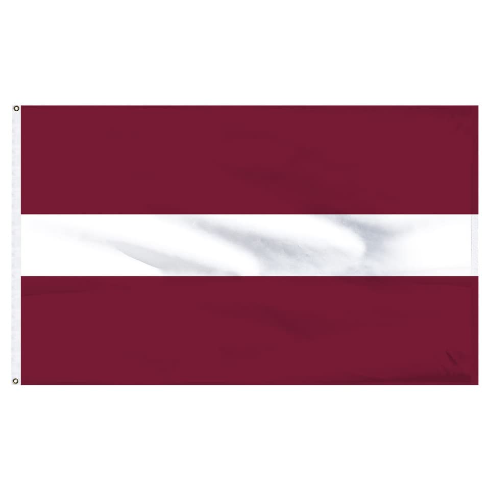 Premium 6x10ft Latvia Nylon Flag - Heavyweight Durable Outdoor Nylon Fabric with Reinforced Canvas Heading & Brass Grommets - USA Made - Perfect for Parades, Sporting Events, Government Buildings & Patriotic Displays