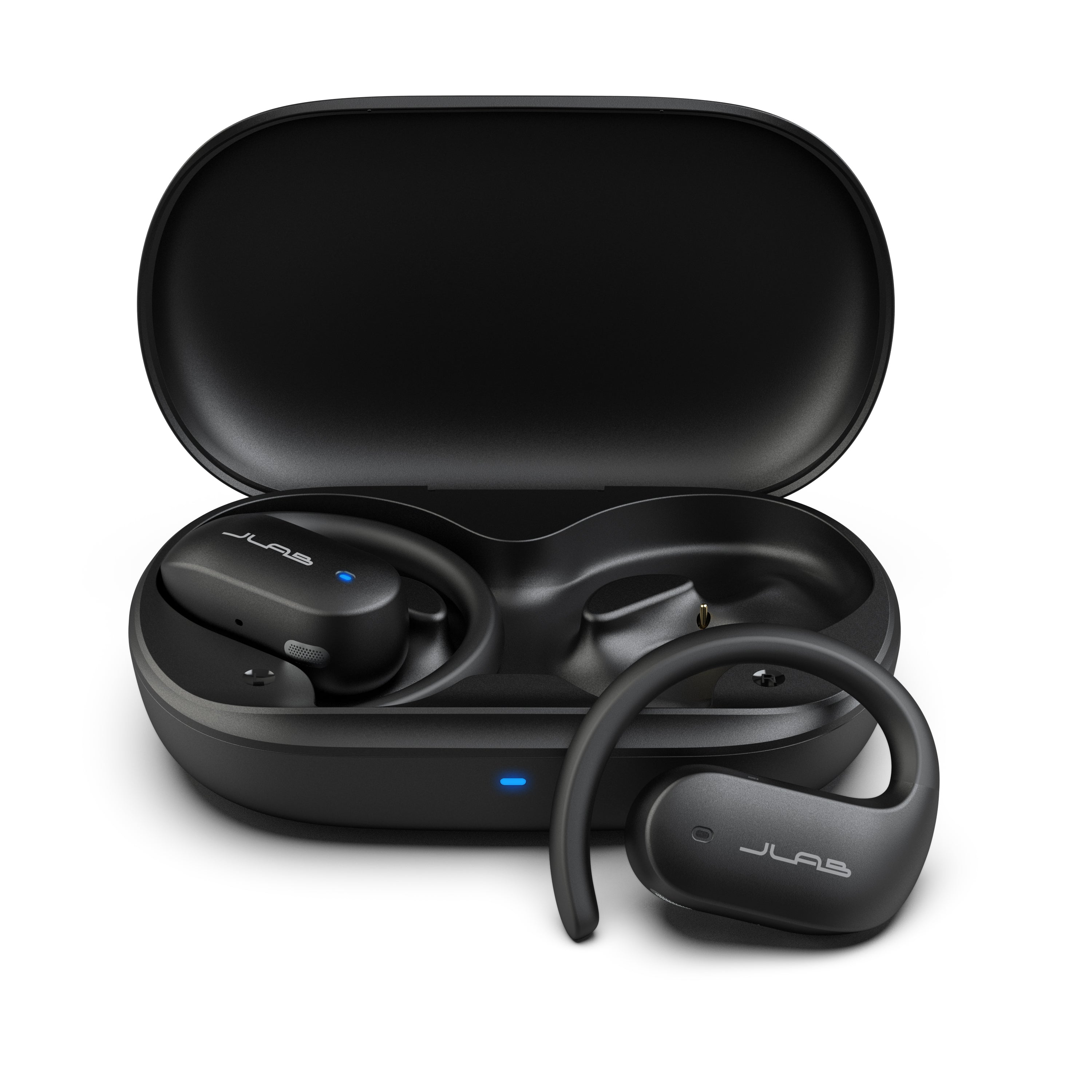 JBuds Open Sport True Wireless Earbuds - Bluetooth 5.2, IPX5 Waterproof, 28H Playtime - Perfect for Running, Cycling & Outdoor Workouts (Black)