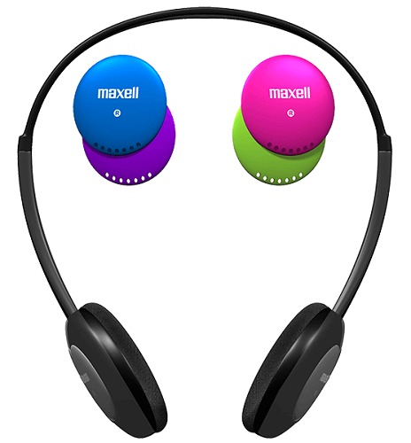 Maxell Action Kids Volume Limiting Headphones with Inline Mic - Safe Listening for Children, Perfect for School, Travel & Online Learning