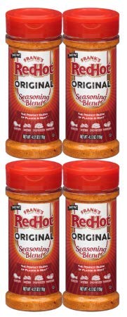 Frank's RedHot Original Seasoning Blend (Hot Sauce Powder) 4.12 oz - Spicy Dry Rub for Chicken Wings, Popcorn & More | Gluten-Free & Versatile Cooking Ingredient