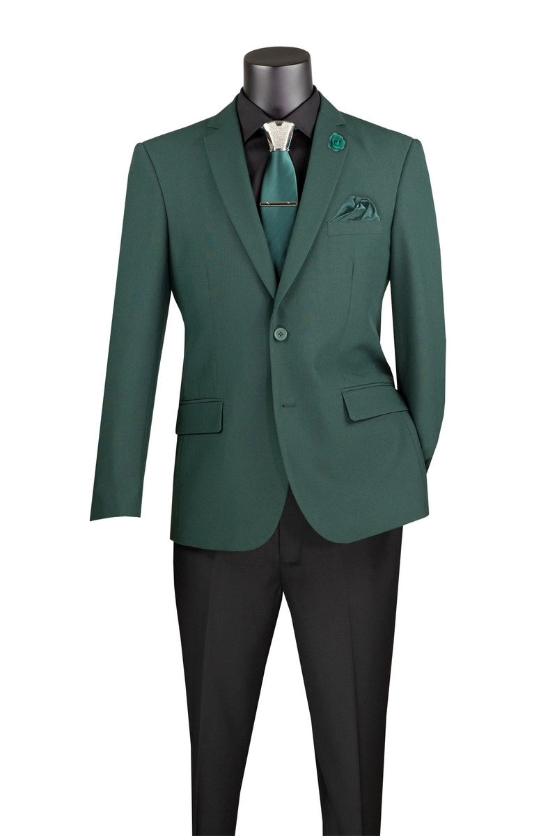 Hunter Green Slim Fit Blazer - Single Breasted 2 Button Jacket for Men | Formal Business Attire & Smart Casual Wear | Perfect for Office, Weddings & Date Nights
