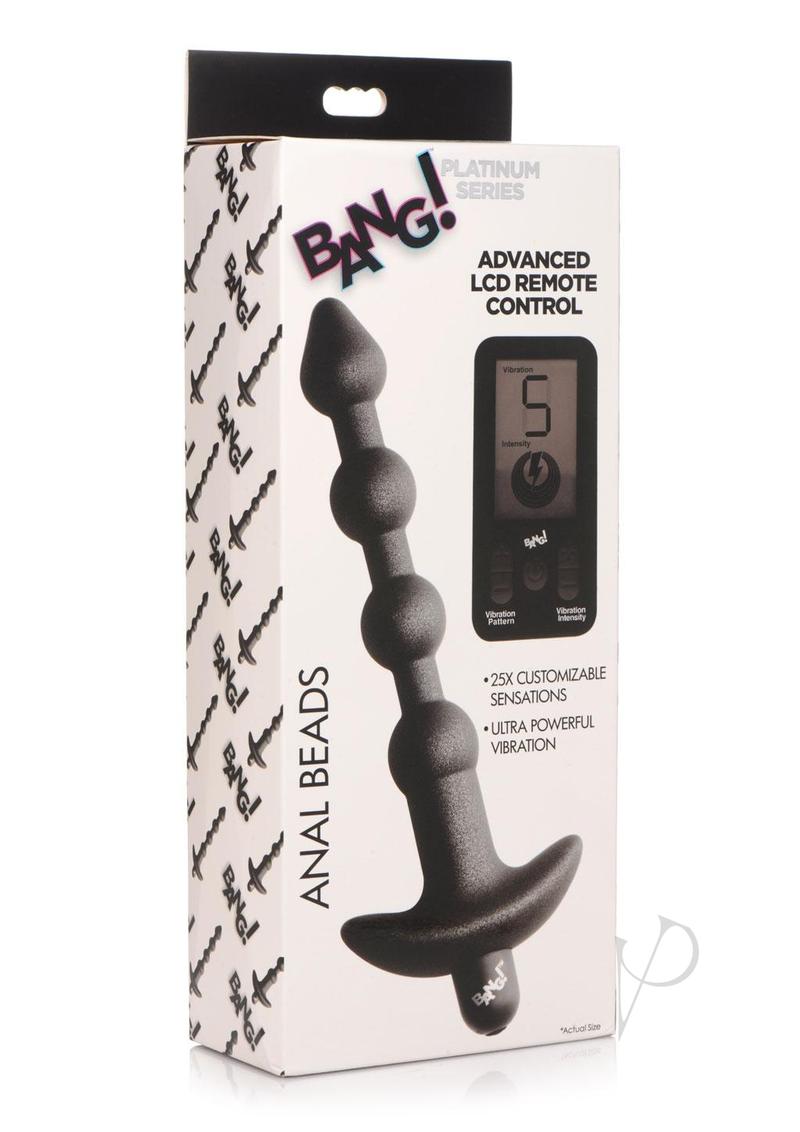 25x Rechargeable Silicone Anal Beads with Wireless Remote Control - Black - Perfect for Couples Play & Solo Pleasure