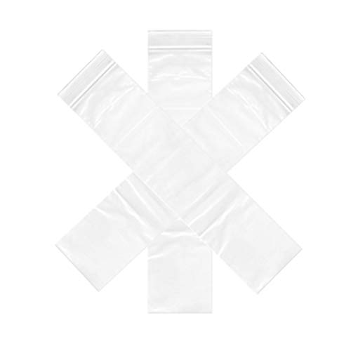 200 Pack 3x12 Inches Small Clear Plastic Storage Bags - 2Mil Thick Resealable Poly Bags for Crafts, Jewelry, Beads & Small Parts Organization - Bulk Pack by VADUGAVARA