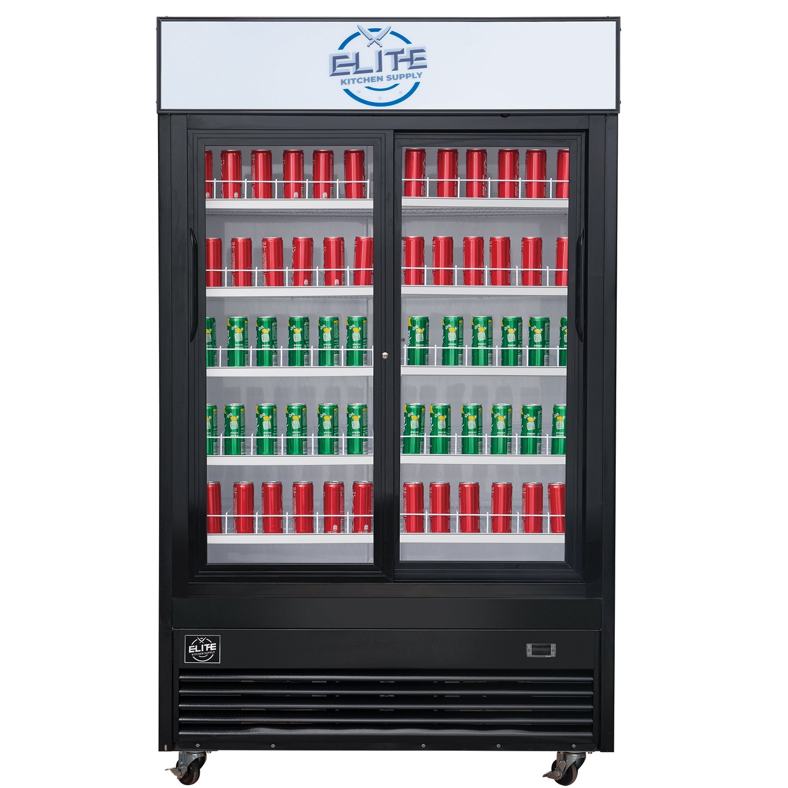 ESM 41SR Commercial 2 Door Merchandiser Refrigerator - Glass Door Display Cooler for Convenience Stores, Supermarkets & Restaurants