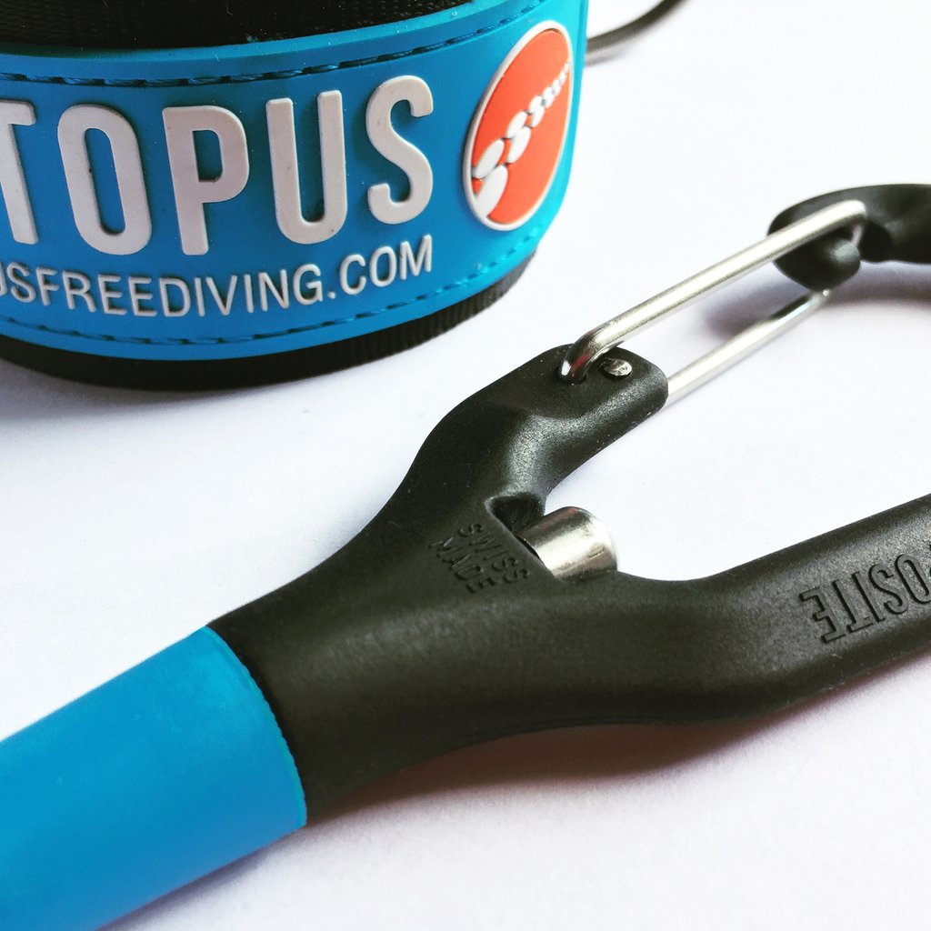 Octopus Freediving Lanyard 100cm Blue - Durable Snorkeling & Spearfishing Gear for Underwater Safety & Equipment Security