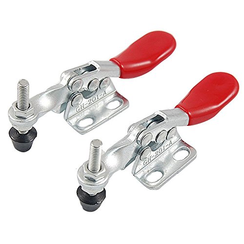 SXRUY 2-Piece Quick Release Toggle Clamp Set - 27KG Capacity Horizontal & Vertical Pipe Clamp GH-201A - Heavy Duty Hand Tool for Woodworking, Metalworking, and DIY Projects
