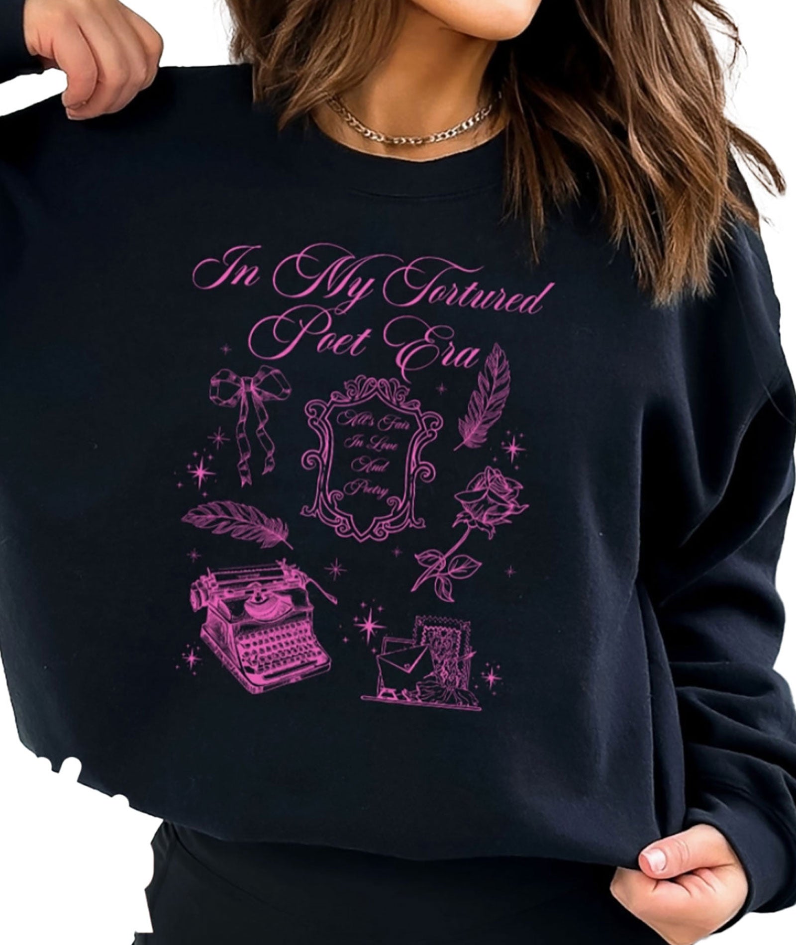 Taylor Swift In My Tortured Poets Era Crewneck Sweatshirt - Official Merchandise for Swifties | Perfect for Concerts, Gifts & Everyday Wear
