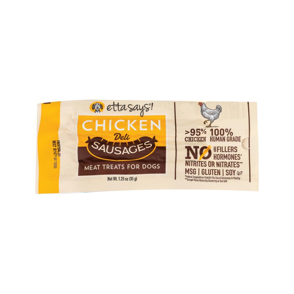 Premium Chicken Deli Sausages Dog Treats - All-Natural, Grain-Free Training Snacks for Small & Large Dogs - Perfect for Outdoor Adventures, Training Rewards & Daily Treats