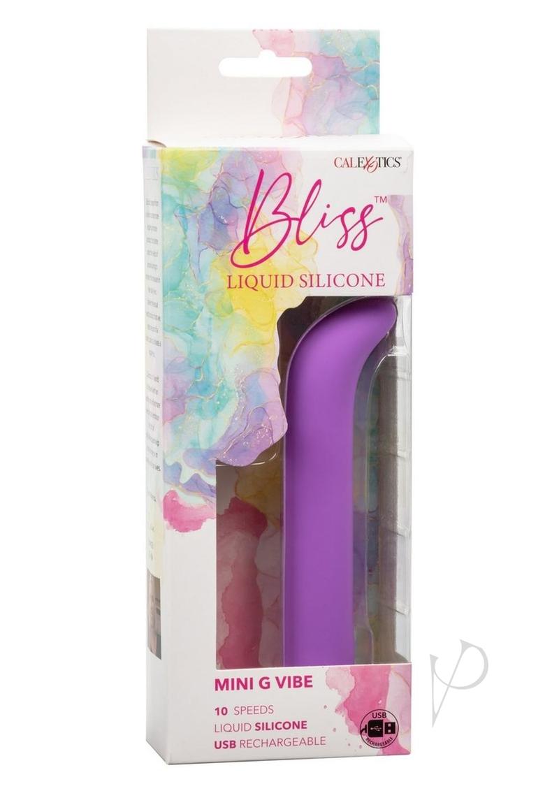 Bliss Liquid Silicone Rechargeable Mini G-Spot Vibrator - Purple | Waterproof Personal Massager for Women | Perfect for Solo Play & Couples Intimacy