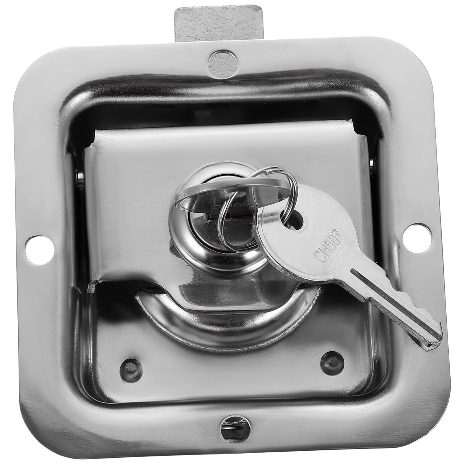 Stainless Steel Door Lock Trailer Truck Toolbox RV Handle Latch Paddle Lock Replacement with 2 Keys - Heavy Duty Security for RV, Engineering Vehicles & Trailers - Silver Finish | Perfect for Camper, Cargo Box & Storage Container Security