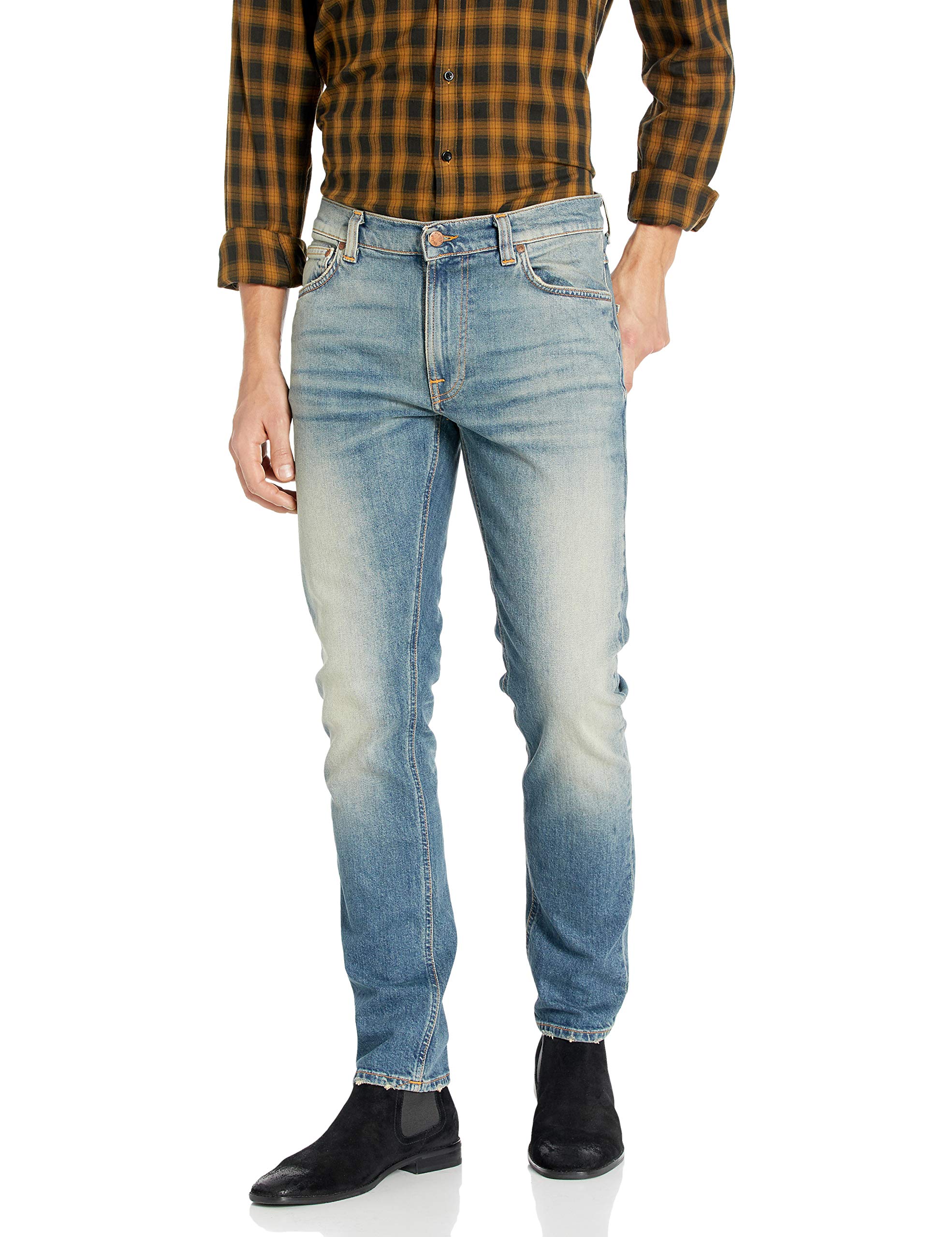 Nudie Jeans Lean Dean Classic Anthem - Slim Fit Stretch Denim Jeans for Men | Perfect for Casual Wear & Everyday Outfits