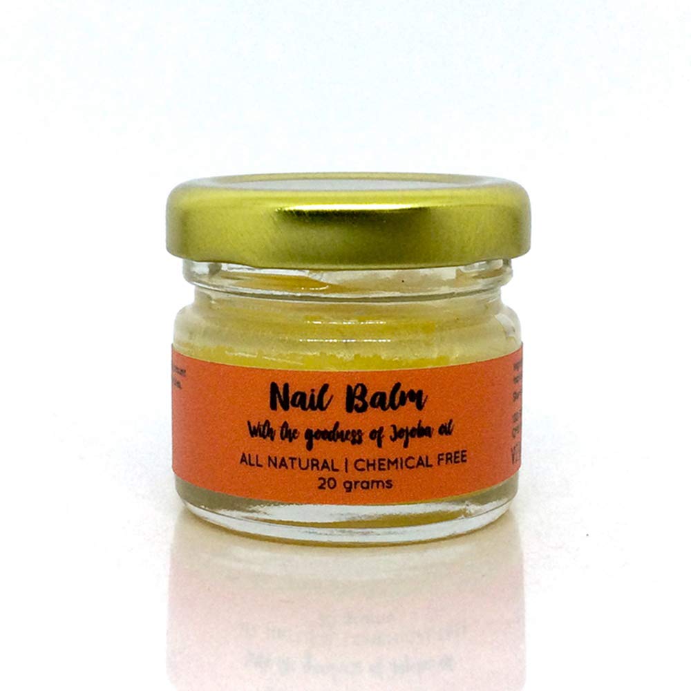 Vishisht Natural Frankincense Nail Balm with Jojoba & Lavender Oil - 20g | Paraben-Free, Silicone-Free, Zero Waste | Moisturizing Cuticle Care for Dry Hands & Nail Repair | Perfect for Home Spa & Self-Care Routines