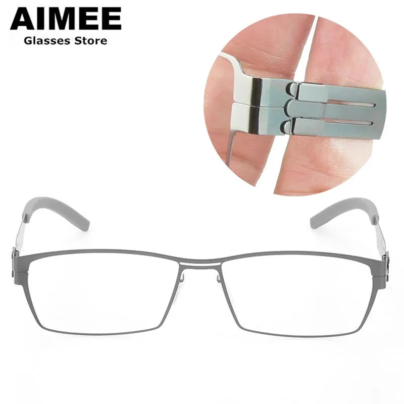 Aimee Women's Full Rim Square Stainless Steel Eyeglasses Frame 65083 - Stylish & Durable Eyewear for Work, Reading, and Everyday Fashion