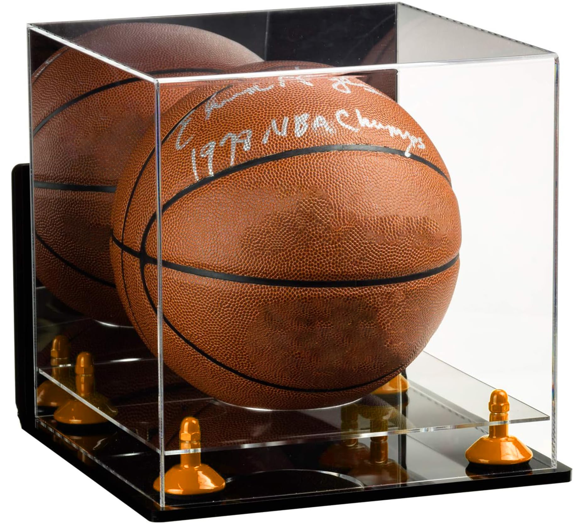 Premium Acrylic Full-Size Basketball Display Case with Adjustable Risers - Perfect for Showcasing Collectibles, Memorabilia, and Trophies in Home, Office, or Sports Room