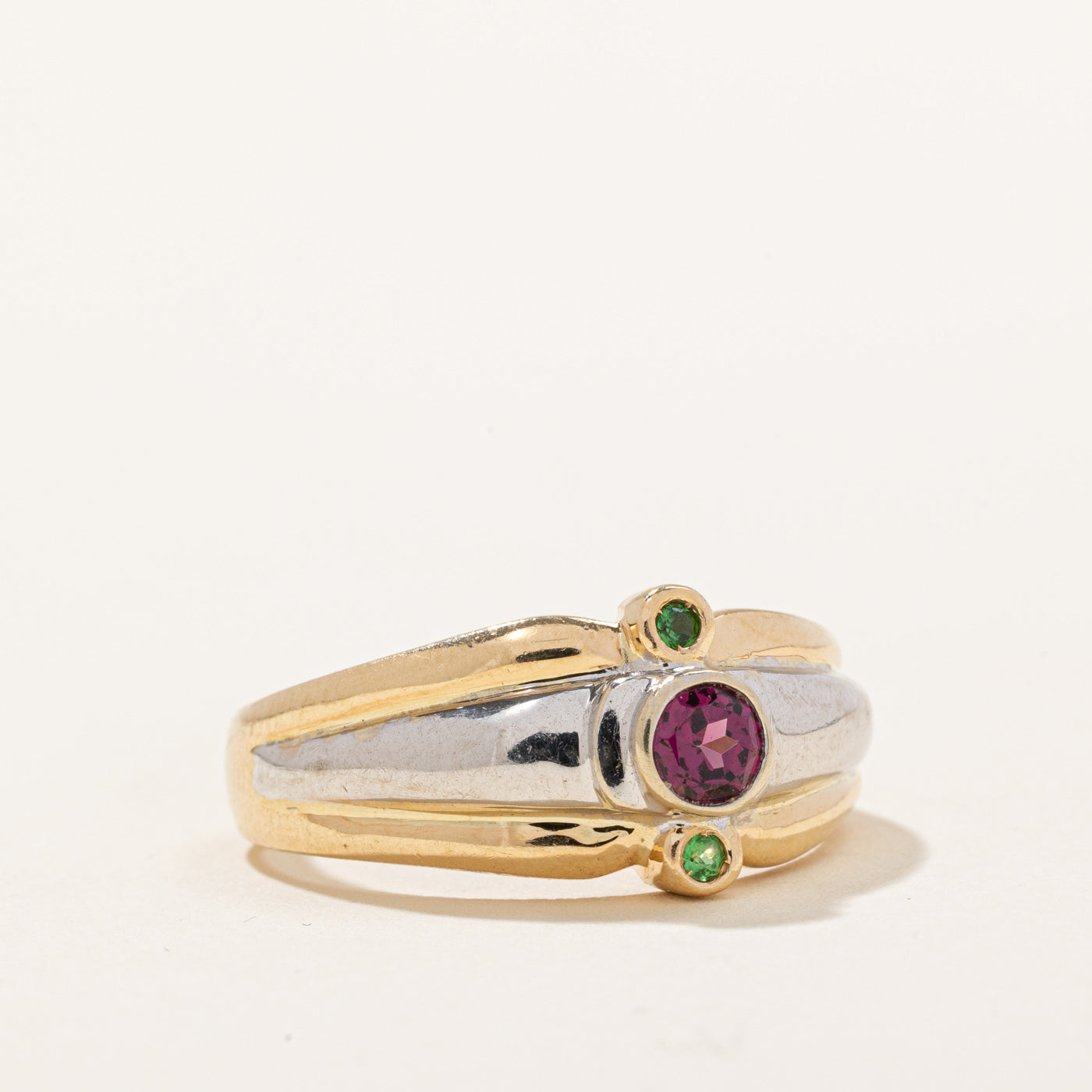 Exquisite 0.25ct Garnet & 0.08ctw Tsavorite Garnet Ring - Size 8.5 - Elegant Birthstone Jewelry for Women - Perfect for Anniversary, Valentine's Day & Special Occasion Gifts