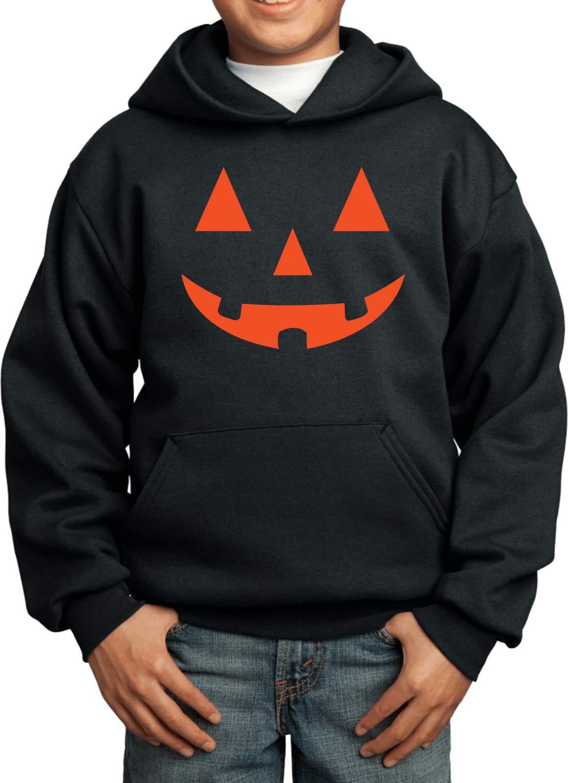 Kids Halloween Hoodie - Orange Jack-o-Lantern Costume for Trick or Treat