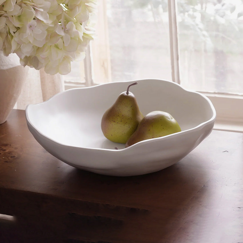 Beatriz Ball Vida Nube Large Organic Serving Bowl - Handcrafted Ceramic Fruit Salad Bowl for Entertaining, Kitchen Decor & Dinner Parties