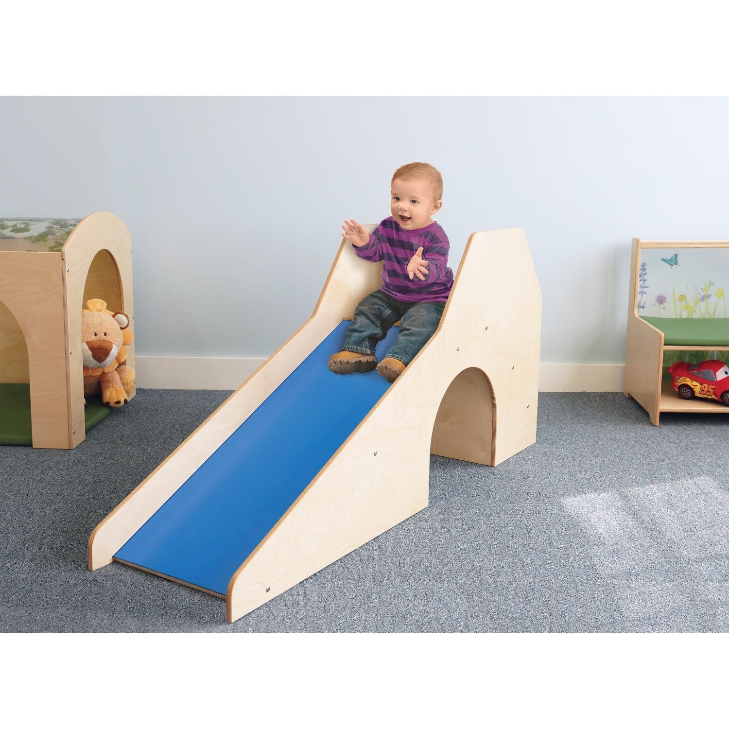 Kids Indoor Slide with Stairs & Play Tunnel - Safe Toddler Playhouse Climber for Home, Backyard, Daycare & Preschool Play Areas