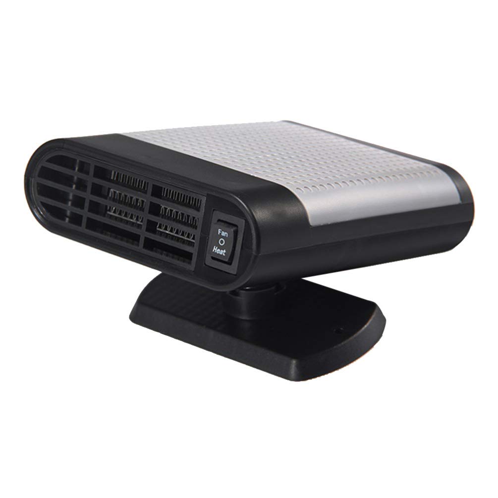Wakauto 12V Car Heater Defroster, Fast Windshield Defogger for Truck Van & Car, Cigarette Lighter Plug-In Heater (Black) - Ideal for Winter Driving & Frosty Mornings
