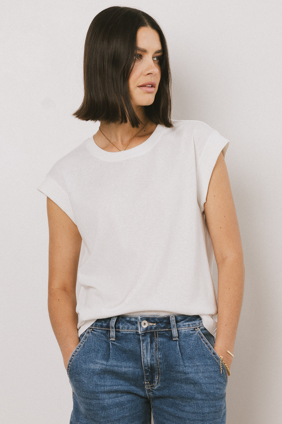 Arlo Women's Fashion Top in White - Soft & Comfortable Blouse for Casual Wear, Office, and Date Night Outfits
