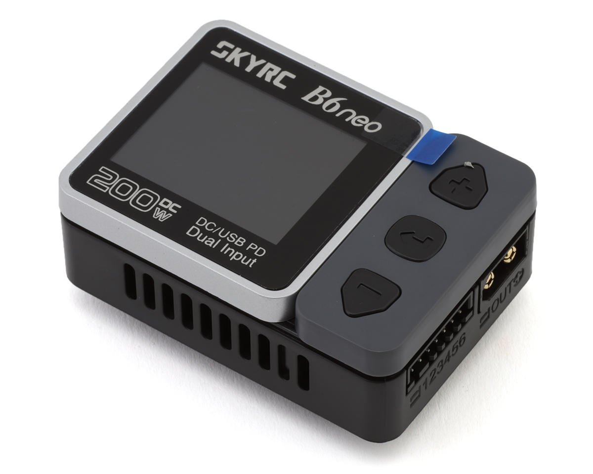 B6 Neo DC Battery Charger 6S 10A 200W for RC Cars Drones Airplanes - Fast Charging & Discharging - Gray/Black - Perfect for Hobbyists and Professionals