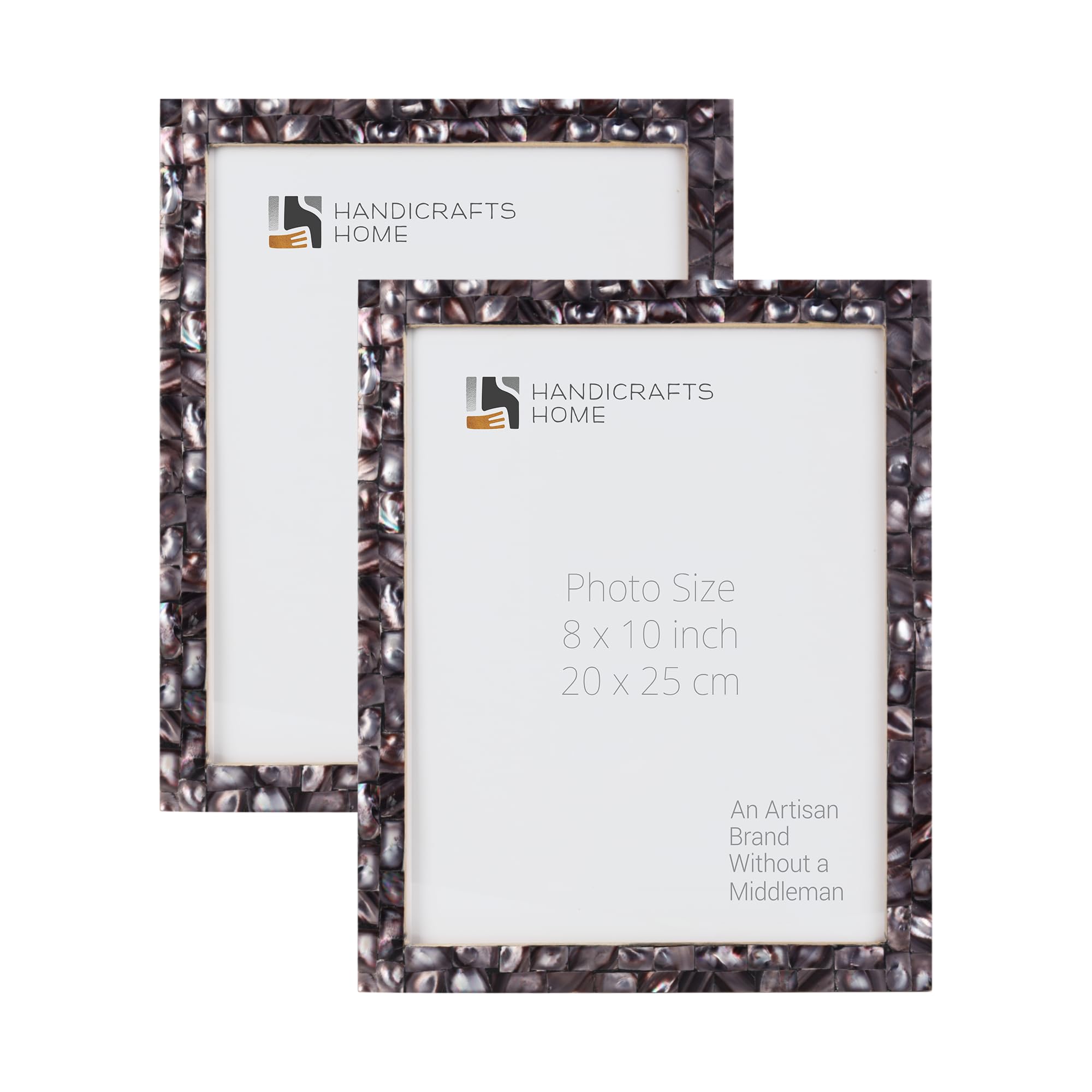 Handmade Mother of Pearl Photo Frames - 8x10 Wall & Tabletop Display - Home Decor Gift