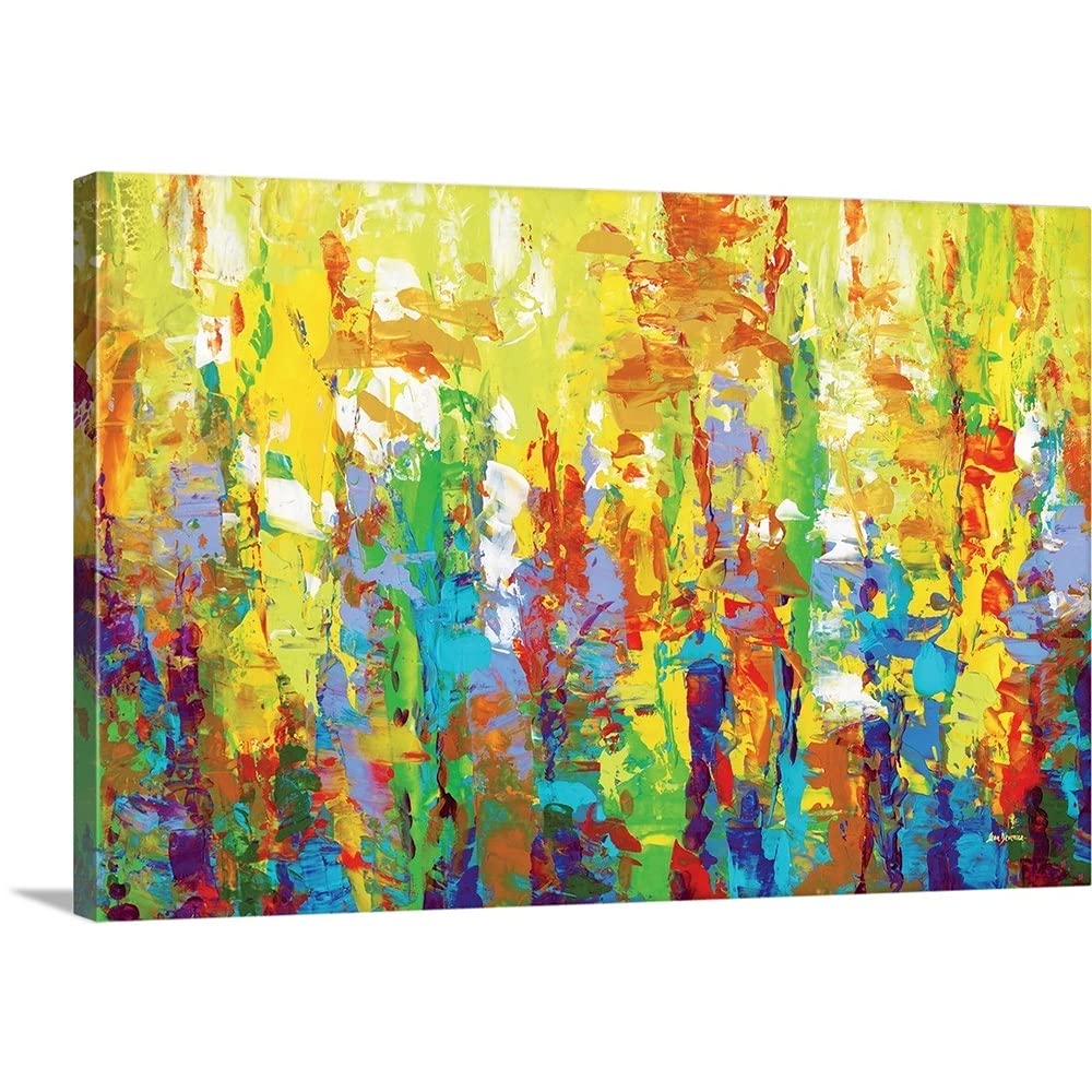 Happy Thoughts Canvas Wall Art Print - Inspirational Home Decor for Living Room, Bedroom & Office - Modern Abstract Artwork for Positive Vibes & Relaxation