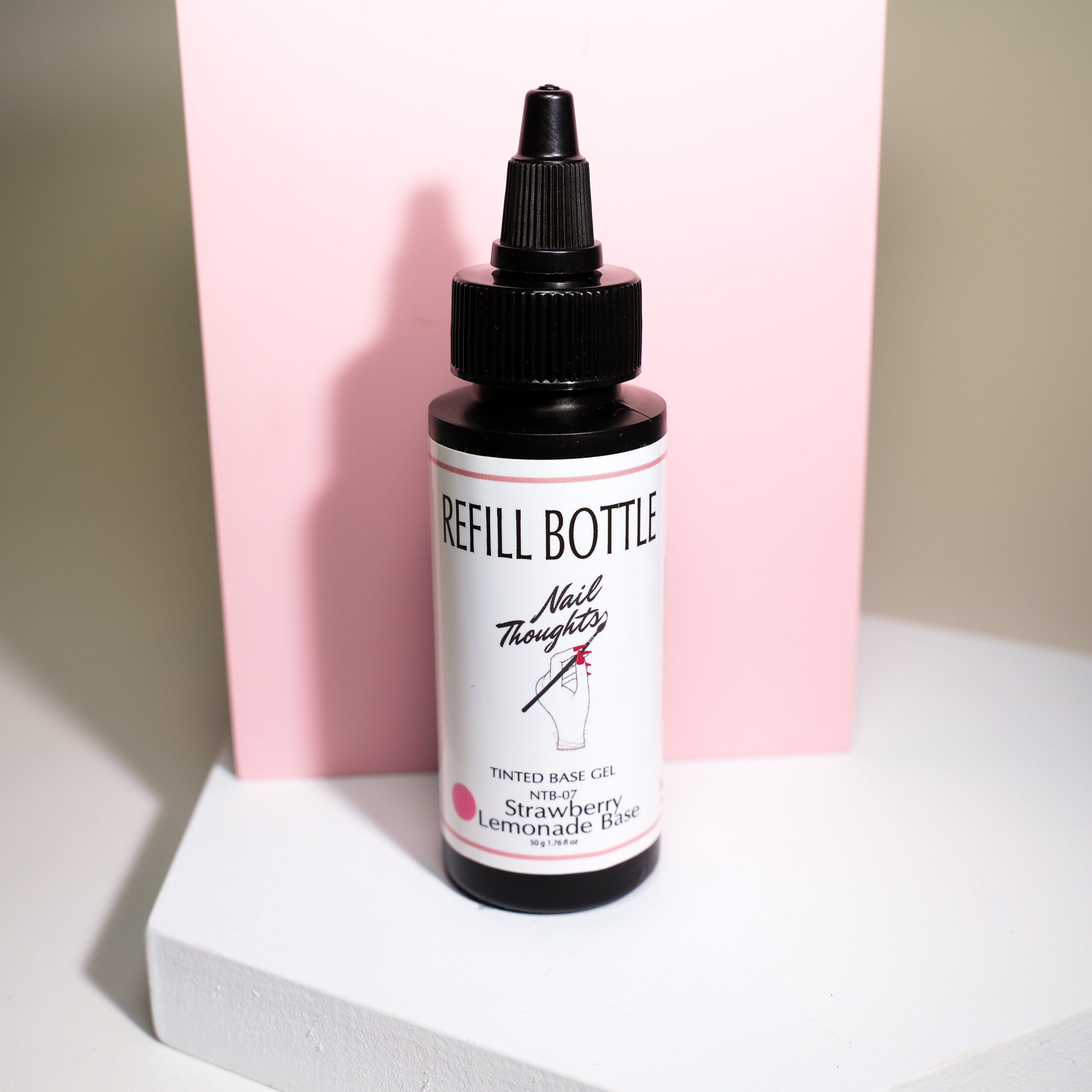 NTB R07 Strawberry Lemonade Nail Base Coat - 50g Gel Polish for Long-Lasting Manicures - Perfect for Summer Nails & DIY Nail Art at Home