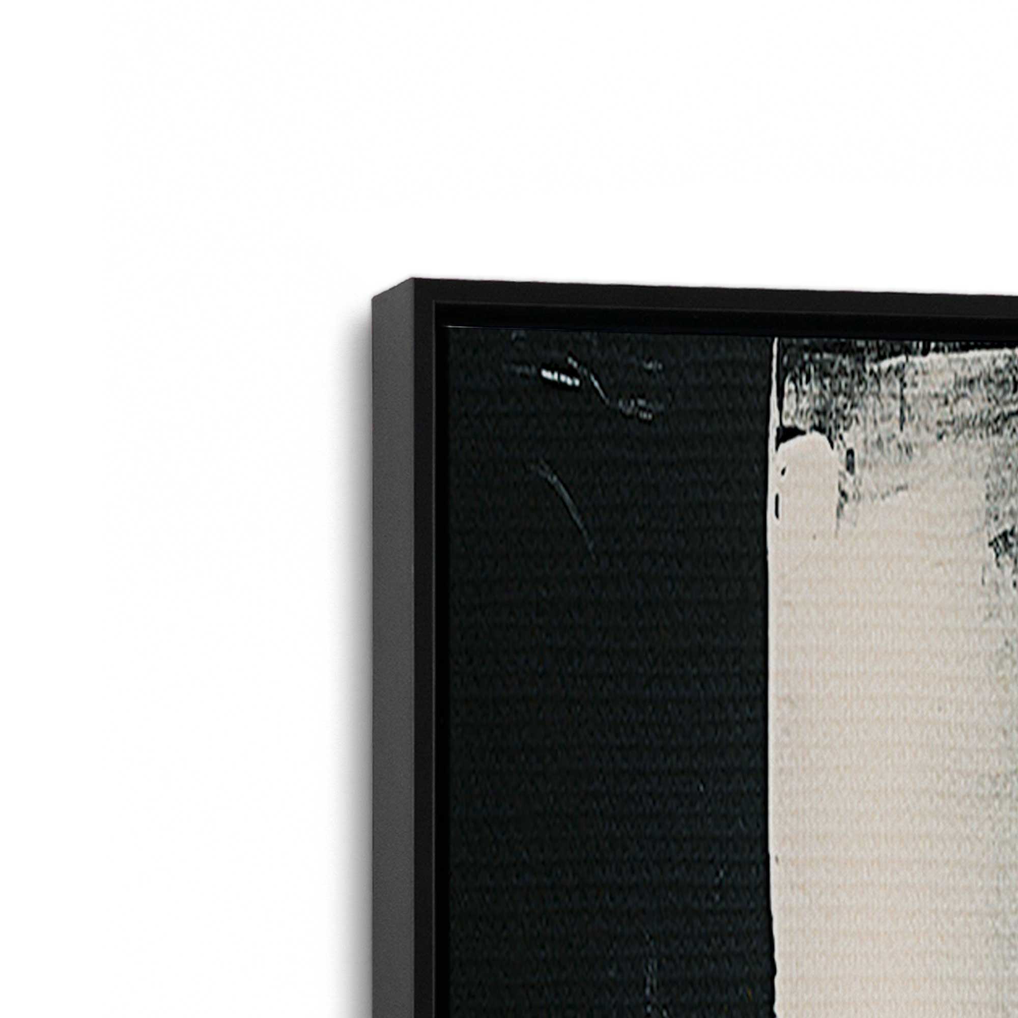 Eclipsed Onyx Tangle I Abstract Art Print on Canvas - Modern Wall Decor for Living Room, Bedroom & Office