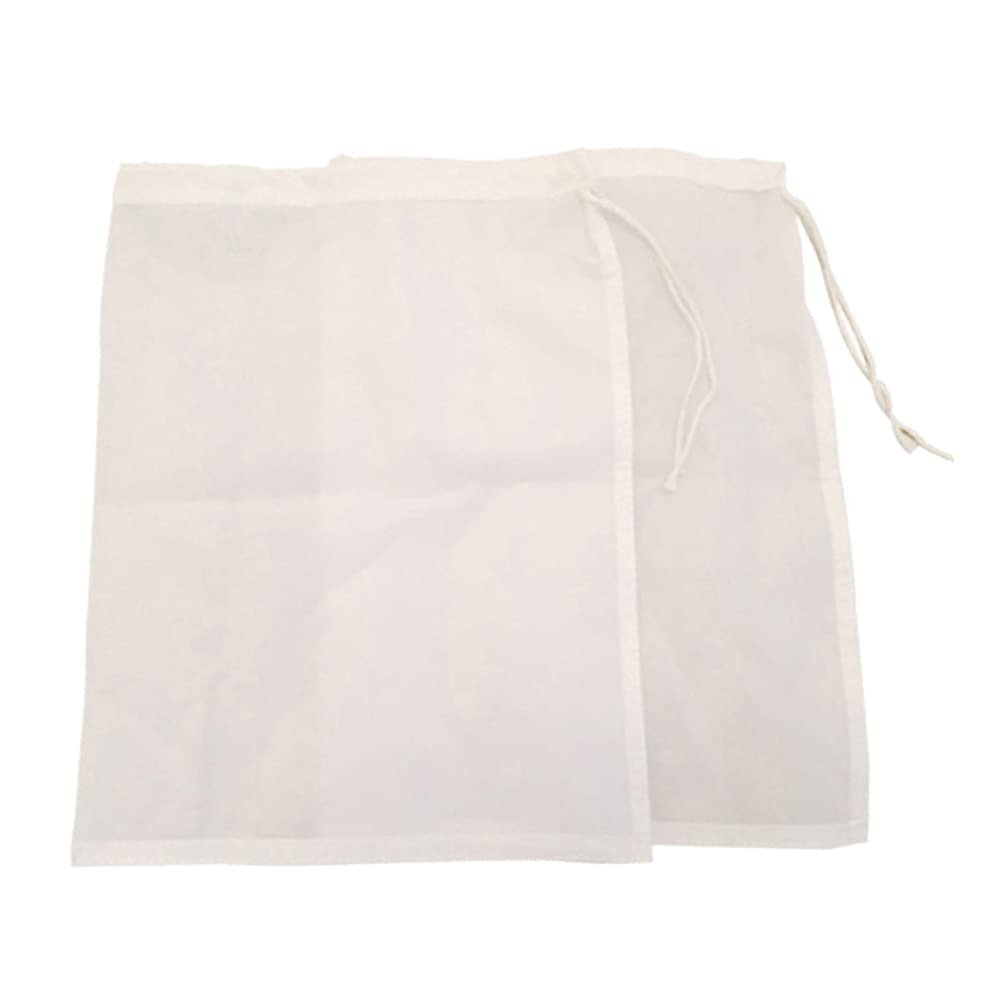 Reusable Coffee Filter Bags - 2 Pack Premium Mesh Strainer for Coffee, Milk & Wine Brewing - Eco-Friendly White Cloth Filters for French Press, Cold Brew & Cheese Making